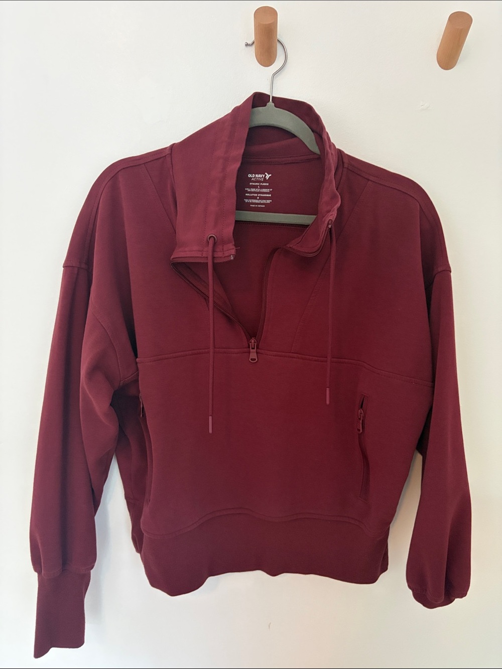 Maroon Half-Zip Pullover Sweater - Brand: